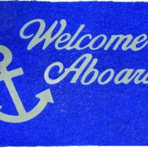 Lalizas welcome aboard mat blauw 40X60cm deurmat Actieprijs