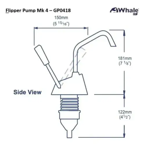 Whale GP0418 Flipper pomp Fresh standard MK4 Exclusieve Aanbieding