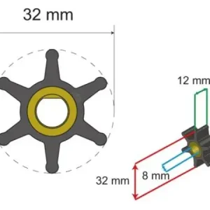 Express Levering Impeller tbv elektrisch toilet 06-01-009