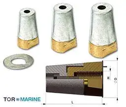 Dopmoer met anode voor 35mm schroefas -35-20P1.5.B Hoge Kwaliteit
