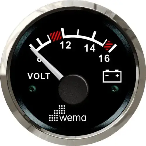Wema silverline voltmeter zwart 12volt Rechtstreeks Van De Fabrikant