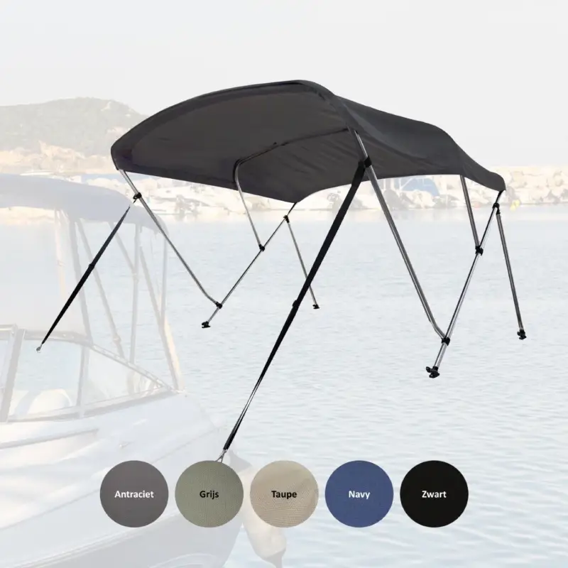 Korting Navishade aluminium 3 boog biminitop H91 B215-228 cm