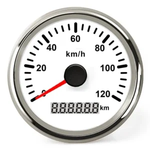 Hollex GPS snelheidsmeter wit/rvs 0-120km/h 9-32V Laatste Versie
