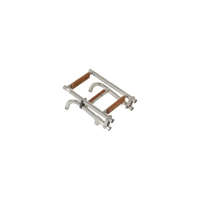 Zwemtrap RVS opklapbaar 2+3 teak treden Beperkte Voorraad