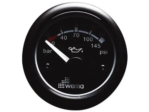 Lage Prijs Oliedruk meter zwart 0-10 bar