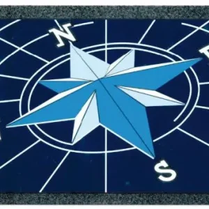 Antislip deurmat40 x 68 cm kompasroos Beperkt Aanbod