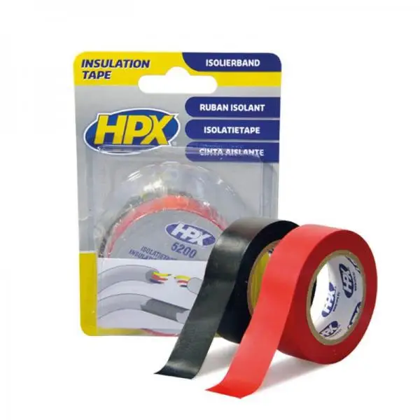 Gratis Retour PVC Isolatietape - zwart en rood 19 mm 10 mtr.