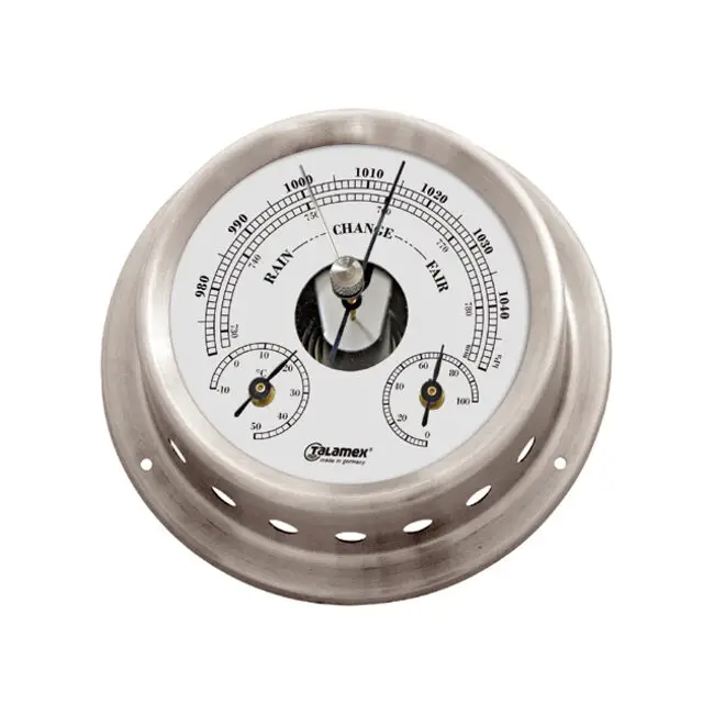 Gecertificeerd Talamex Baro/thermo/hygrometer rvs 125/100mm
