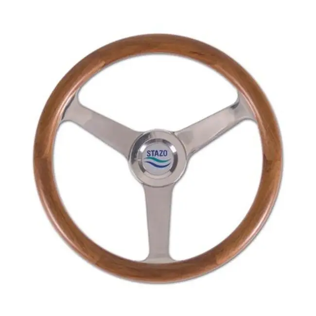 Stazo Stazo Stuurwiel 50 teak/rvs 35 cm Actieprijs