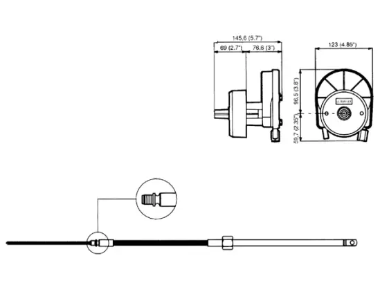 35857P M58 STUURKABEL 2,14 M Direct Verzonden