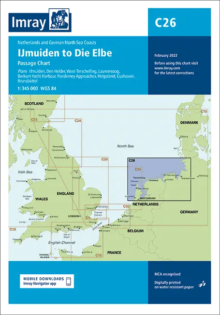 Imray Chart C26 IJmuiden-Elbe Aanbieding