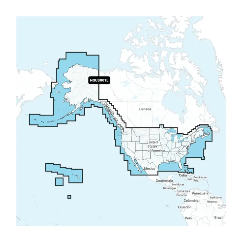 Gates Kust VS en Canada - Meren, rivieren en kustwaterkaarten Betrouwbaar