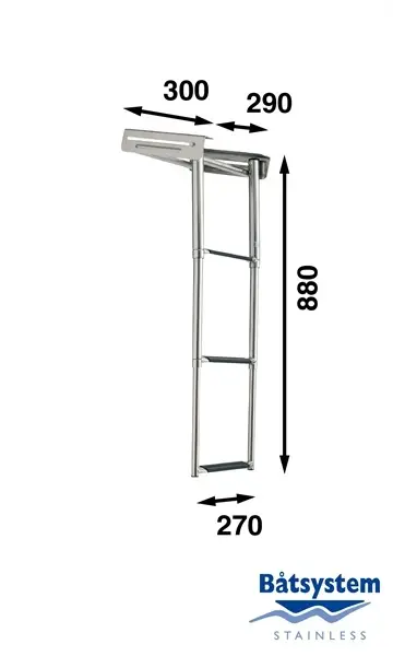 Båtsystem Telescopische ladder 3 treden 880MM Populair