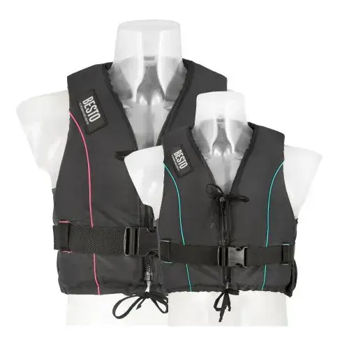 Zwemvest Besto Dinghy Zipper Pink/Zwart of Aqua/Zwart Veilige Betaling