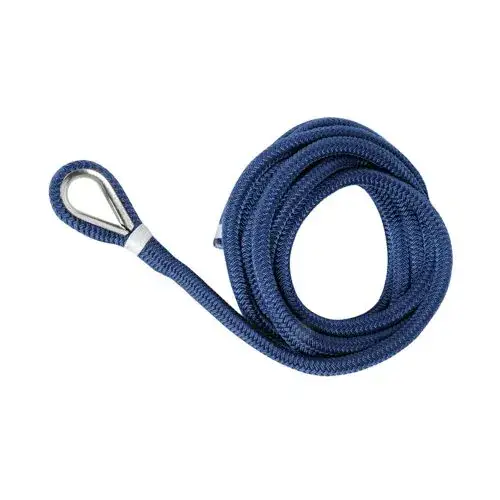 Betaalbaar Osculati Landvast Dubbel Gevlochten Polyester Blauw met RVS Versterkt Oog