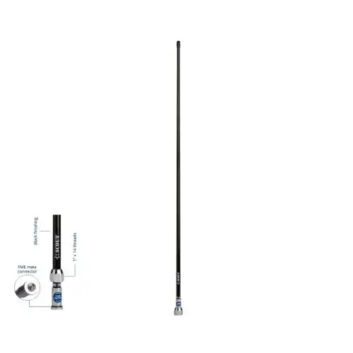 Scout Polyester VHF Antenne Quick 1 lengte 1 meter Zwart QuickFit Snelle Levering