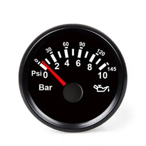 Hollex oliedrukmeter 0-10 Bar zwart Lage Prijs