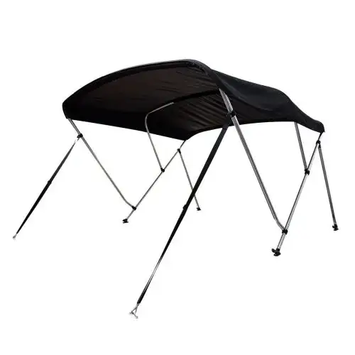 Sunmaster Biminitop 3 Boog 117 cm Zwart Doek RVS Frame Premium