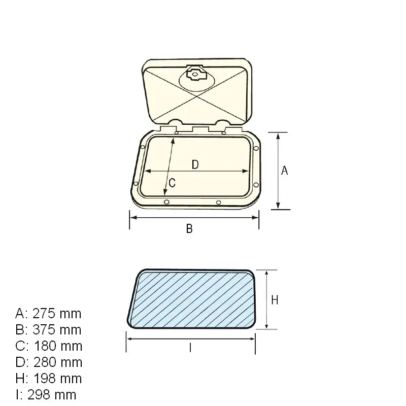 Classic inspectieluik 275x375 mm Favoriet