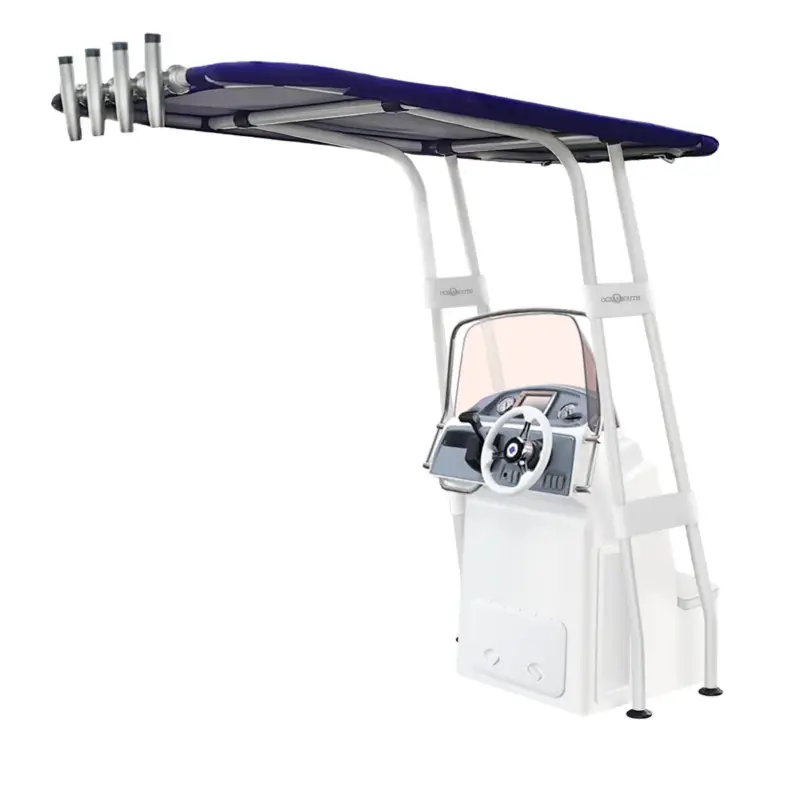 Premium Heavy Duty T-Top - Wit gecoat aluminium – Dekmontage