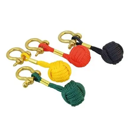 Sleutelhanger apenvuist met messing harpsluiting Goedkoop